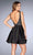 La Femme - 25132 Deep V-Neckline Babydoll Dress Cocktail Dresses