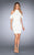 La Femme - 25147 Ruffled High Halter Sheath Dress Special Occasion Dress 00 / Ivory