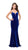 La Femme - 25174 Plunging Sweetheart Velvet Sheath Gown Special Occasion Dress 00 / Royal Blue