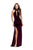 La Femme - 25292 Plunging Cutout High Halter Velvet Sheath Gown Special Occasion Dress 00 / Wine