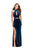 La Femme - 25294 Halter Velvet Sheath Dress with Cutouts Special Occasion Dress