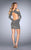 La Femme - 25306 Long Sleeve Cold-Shoulder Cutaway Mini Dress Party Dresses