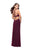 La Femme - 25346 Strappy Lattice Back High Halter Jersey Gown Special Occasion Dress