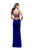 La Femme - 25375 Sweetheart Bodice High Slit Velvet Sheath Gown Special Occasion Dress
