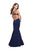 La Femme - 25485 Strappy Fitted Plunging Mermaid Dress Special Occasion Dress