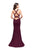 La Femme - 25503 Strappy Plunging Fitted Mermaid Gown Special Occasion Dress