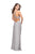 La Femme - 25508 Beaded Fitted Strappy Slit Dress Special Occasion Dress
