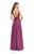 La Femme - 25513 Beaded Lace Plunging Chiffon Dress Special Occasion Dress