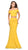 La Femme - 25578 Two-Piece Fold-Over Off Shoulder Jersey Gown Evening Dresses 00 / Yellow