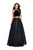La Femme - 25592 Velvet Halter Strappy Two Piece Ballgown Special Occasion Dress