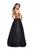 La Femme - 25592 Velvet Halter Strappy Two Piece Ballgown Special Occasion Dress