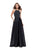 La Femme - 25601 Beaded Halter Back Cutout Dress Special Occasion Dress 00 / Black