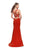 La Femme - 25651 Strappy Fitted V-Neck Trumpet Dress Special Occasion Dress