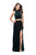 La Femme - 25667 Two Piece High Neck Slit Dress Special Occasion Dress 00 / Forest Green