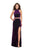 La Femme - 25667 Two Piece High Neck Slit Dress Special Occasion Dress 00 / Plum