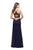 La Femme - 25669 Plunging Halter Fitted Dress Special Occasion Dress