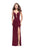 La Femme - 25720 Plunging Sweetheart Fitted Jersey Dress Special Occasion Dress 00 / Wine