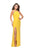 La Femme - 25736 Strappy Back Jersey Sheath Dress Special Occasion Dress 00 / Yellow