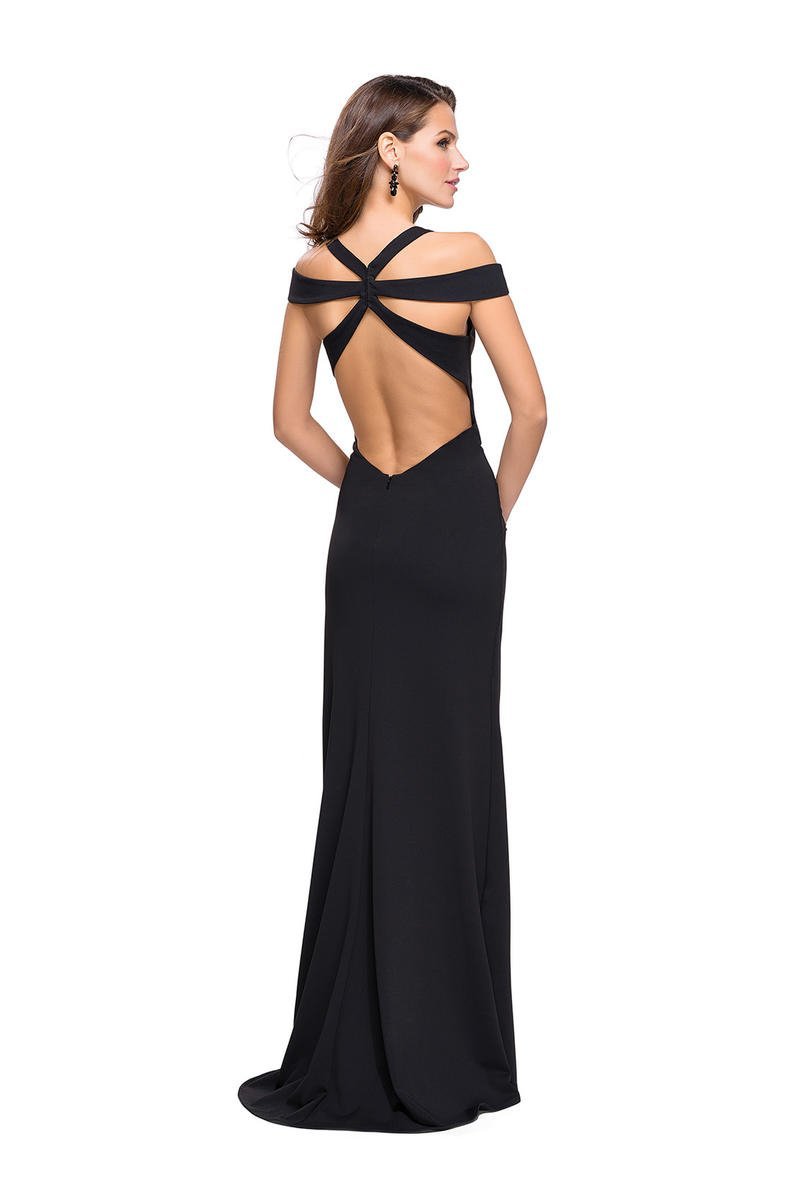 La Femme - 25761 Strappy Back Jersey Sheath Dress – Couture Candy
