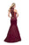 La Femme - 25792 Lace High Halter Satin Mermaid Dress Special Occasion Dress