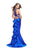 La Femme - 25838 Sleeveless High Halter Ruffled Mermaid Gown Special Occasion Dress
