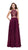 La Femme - 25843 Two-Piece Illusion Paneled Lace Bodice Chiffon Gown Special Occasion Dress 00 / Garnet
