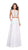 La Femme - 25843 Two-Piece Illusion Paneled Lace Bodice Chiffon Gown Special Occasion Dress 00 / White