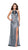 La Femme - 25861 Halter Neck Velvet Sheath Dress Special Occasion Dress 00 / Silver