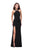 La Femme - 25883 Strappy High Halter Sheath Dress Special Occasion Dress 00 / Black