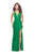 La Femme - 25904 Crisscross Deep Sweetheart Sheath Dress Special Occasion Dress 00 / Bright Emerald