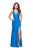La Femme - 25904 Crisscross Deep Sweetheart Sheath Dress Special Occasion Dress 00 / Ocean Blue