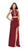 La Femme - 25919 Two Piece Beaded Lace Jersey Sheath Dress Special Occasion Dress 00 / Burgundy