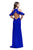 La Femme - 25981 Laser Cutout Shoulder Fitted Sheath Dress Special Occasion Dress
