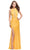 La Femme - 26005 Sleeveless Halter Sheath Dress Prom Dresses 00 / Yellow