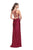 La Femme - 26141 High Halter Draped Jersey Sheath Gown Special Occasion Dress