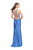 La Femme - 26141 High Halter Draped Jersey Sheath Gown Special Occasion Dress
