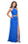 La Femme - 26171 Strappy Halter Sheath Dress Special Occasion Dress 00 / Royal Blue