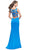 La Femme - 26235 Jewel Neck Satin Sheath Dress Evening Dresses