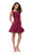 La Femme - 26616 Deep Scoop Back All Over Lace Short Dress Homecoming Dresses 00 / Boysenberry