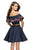 La Femme - 26627 Two Piece Floral Applique Denim Dress Special Occasion Dress