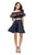 La Femme - 26627 Two Piece Floral Applique Denim Dress Special Occasion Dress