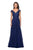 La Femme - 26942  V Neck Floral Lace Appliqued A-Line Tulle Gown Mother of the Bride Dresses