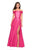 La Femme - 27005 Off Shoulder High Slit Prom Dress Prom Dresses 00 / Bright Pink