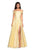 La Femme - 27005 Off Shoulder High Slit Prom Dress Prom Dresses 00 / Light Yellow