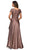 La Femme - 27033 Floral Embroidery Stretch Satin A-Line Gown Mother of the Bride Dresses