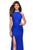 La Femme - 27046 Strappy Halter Lace Gown with Slit Special Occasion Dress