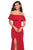 La Femme - 27096 Ruffled Off-Shoulder Jersey Trumpet Dress Prom Dresses