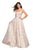 La Femme - 27162 Floral Sweetheart Pleated A-Line Gown Special Occasion Dress