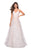 La Femme - 27199 Sparkling Sequin Sleeveless A-Line Dress Special Occasion Dress 00 / White/Nude