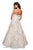La Femme - 27207 Floral Metallic Strapless A-Line Gown Special Occasion Dress